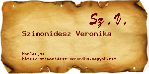 Szimonidesz Veronika névjegykártya
